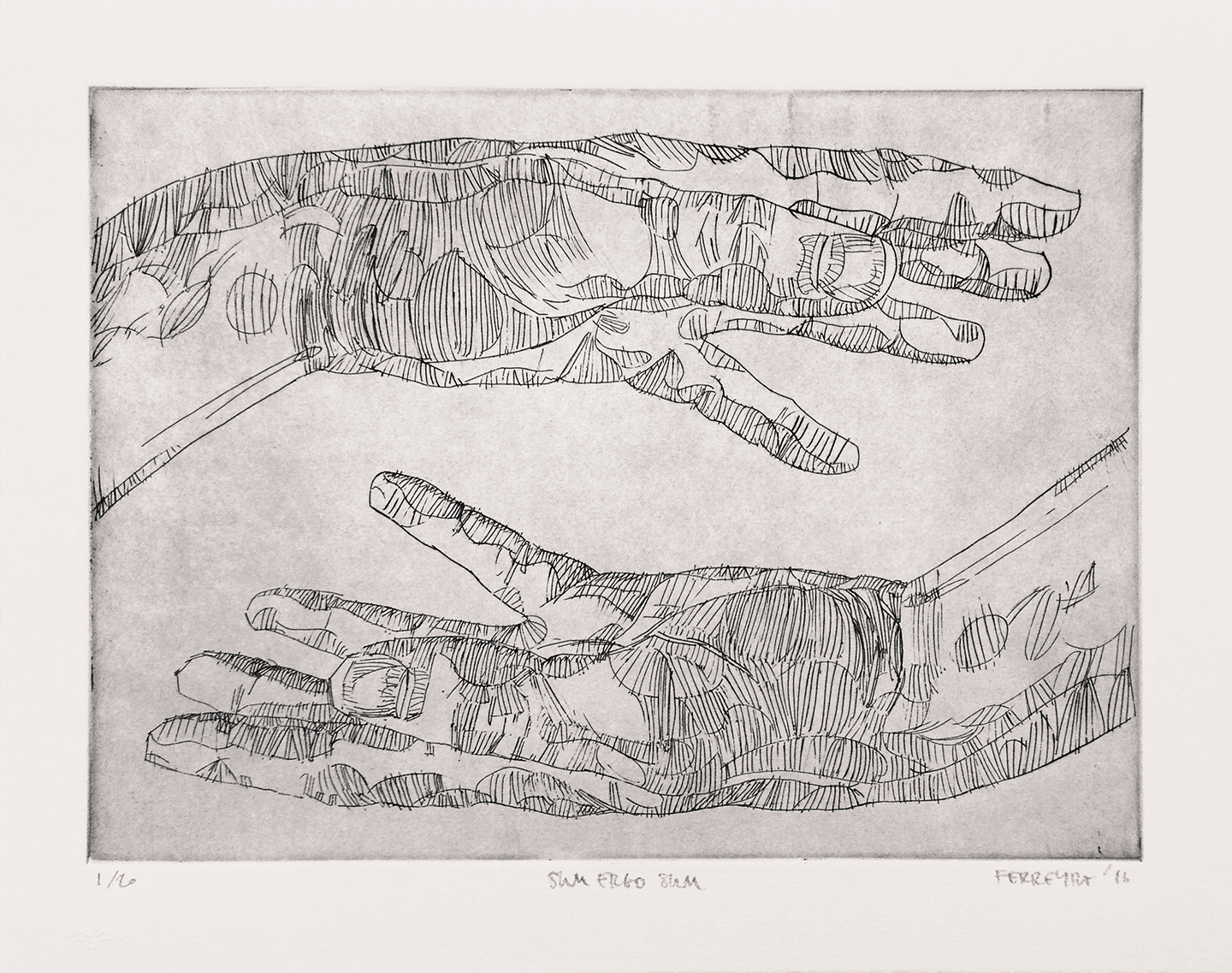 Sum Ergo Sum Intaglio Print - SOLD OUT - Image 2